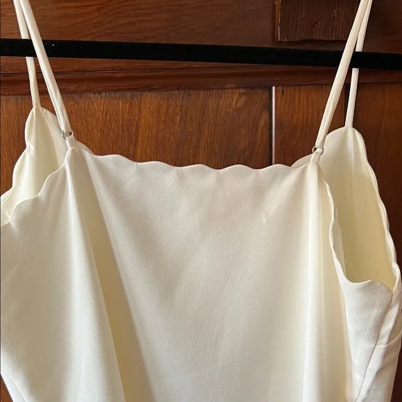 J. Crew Ivory Scalloped Camisole Blouse - Picture 4 of 4